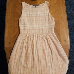 Light salmon and cream dress